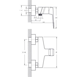 Смеситель для душа RUSH Thira (TR3635-63)